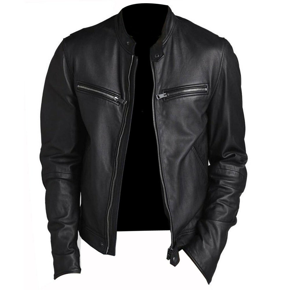 1-30 Men Biker Jacket - Image 1